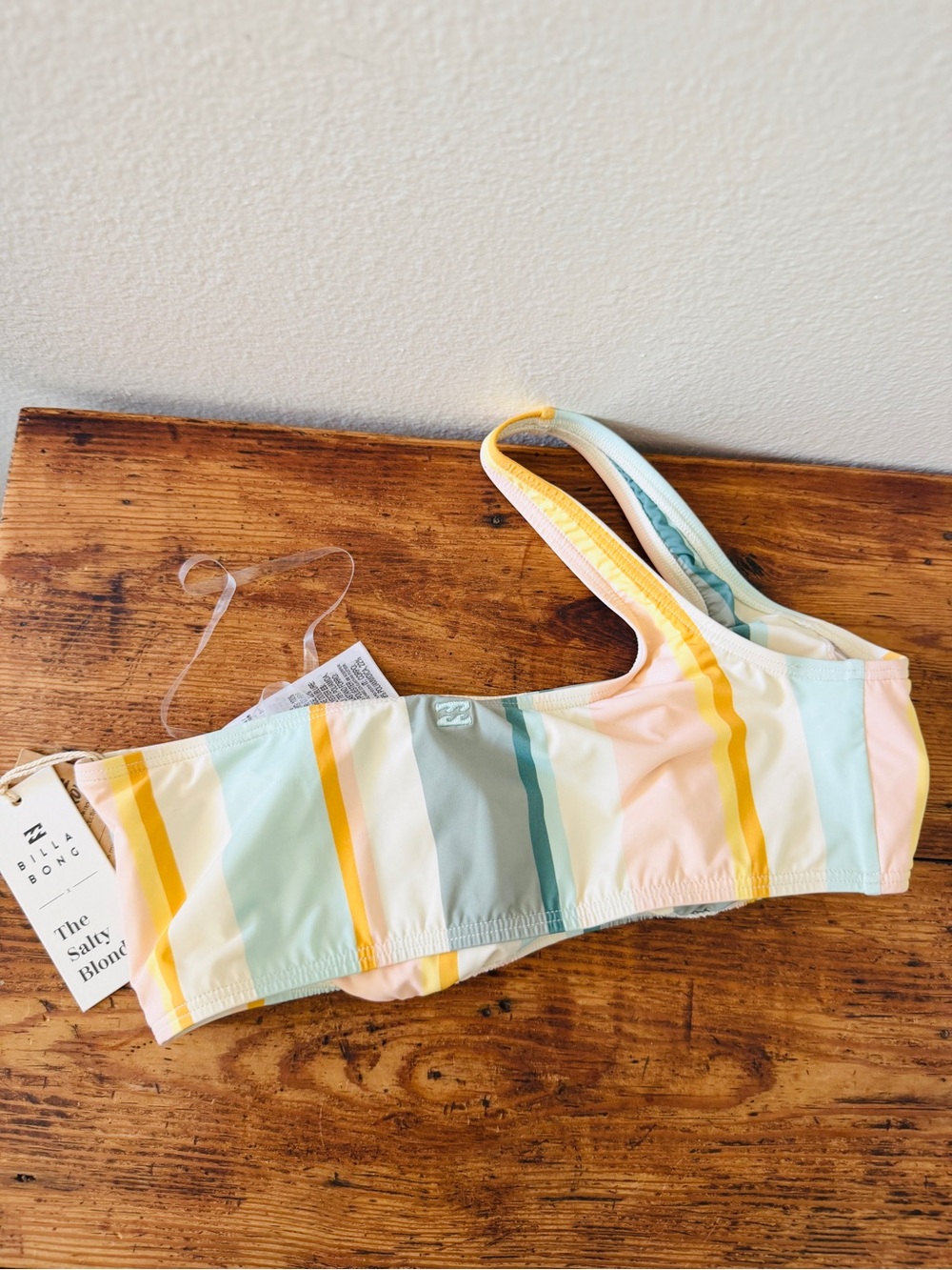 NWT Billabong x Salty Blonde Feelin Salty One Shoulder Two Piece Swimsuit - Picture 6 of 9